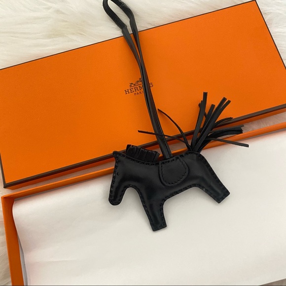 HERMES Milo Lambskin SO BLACK Rodeo Bag Charm - Picture 6 of 9